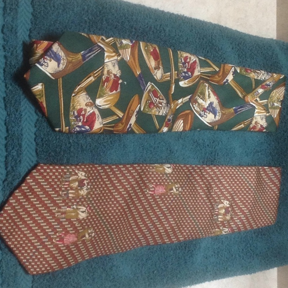 GOLF-THEME SILK TIES